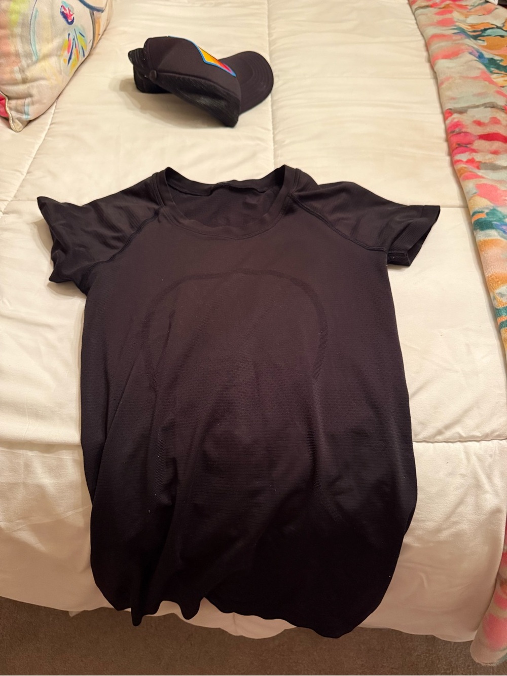 lululemon athletica Black Short Sleeve Athletic Tee